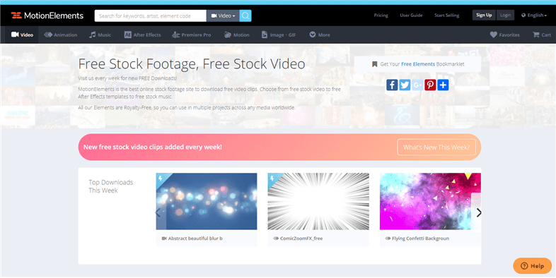 Free Stock Video Sites - motionelements.com