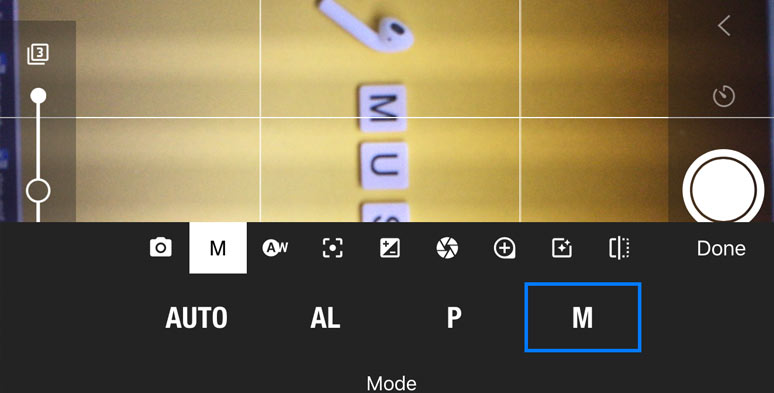 Switch on manual mode on Stop Motion Studio for shooting