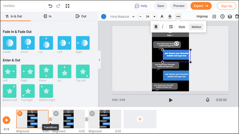 Make a Text Story Video with FlexClip - Animate