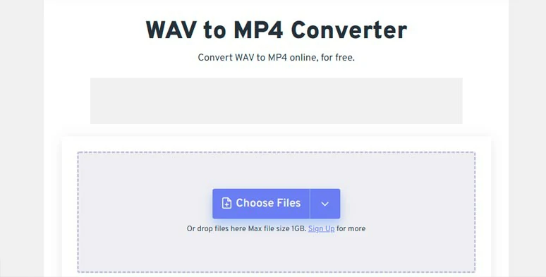 Use FreeConvert to convert WAV to MP4 online