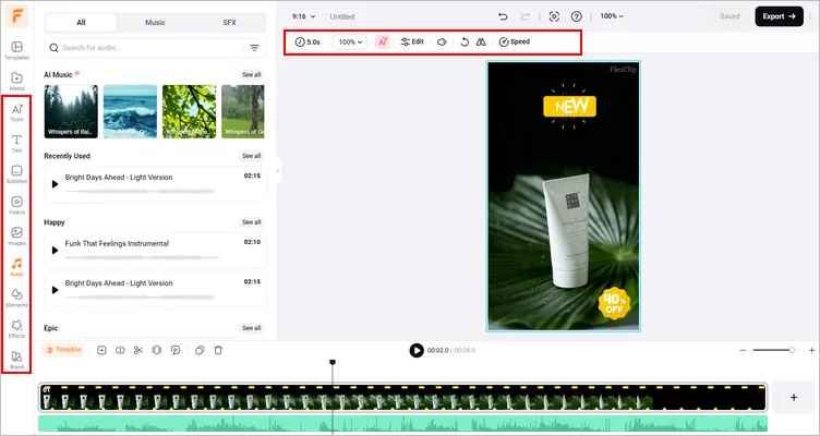 Make 360° Product Video From Just 1 Image Using FlexClip AI: Customize