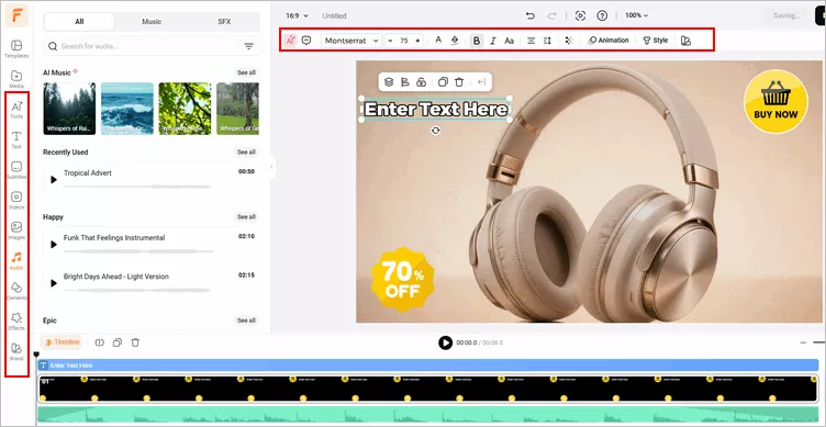 Make 360° Product Video From Just 1 Image Using FlexClip AI: Customize