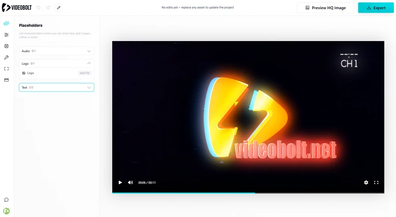 Videobolt 3D Intro Maker Overview