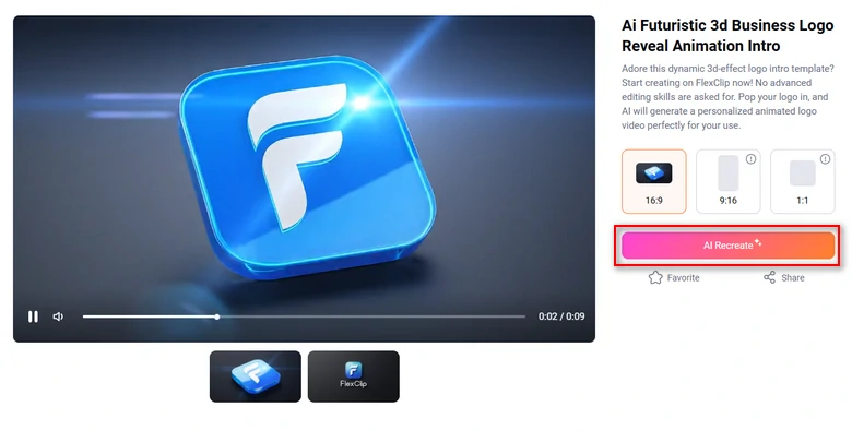 AI Recreate 3D Logo Template
