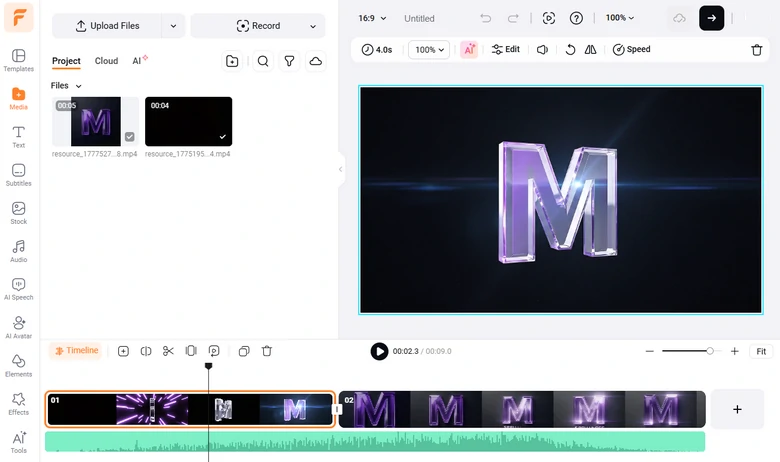 Edit 3D Logo Video