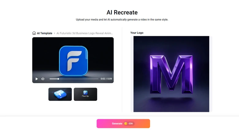 Upload 3D Logo Image and Start Generation