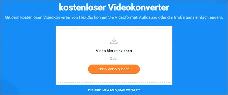 Convert 4k Video with FlexClip: Step 1