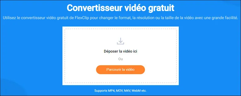 Convert 4k Video with FlexClip: Step 1