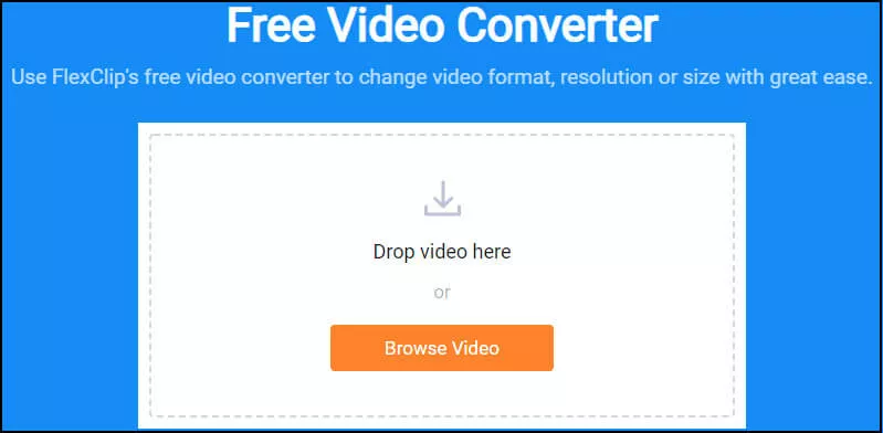 Convert 4k Video with FlexClip: Step 1