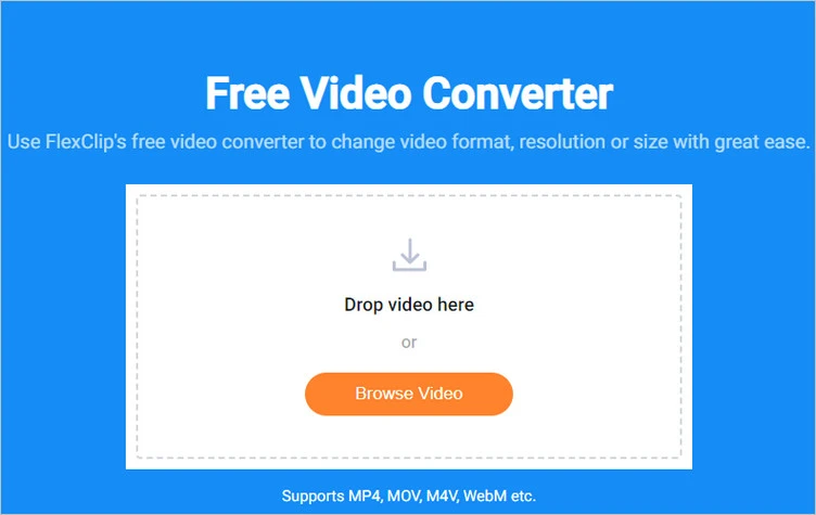 Convert 4k Video with FlexClip: Step 1