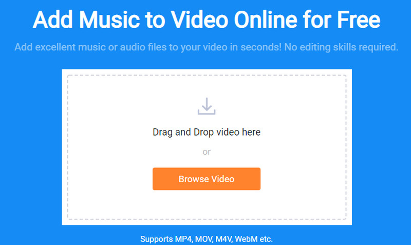 How to Add Music to Video Online - Step 1