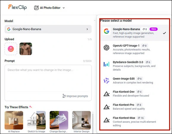 Add Six Packs to Photo with Prompt