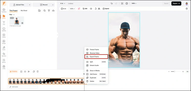 Export the Frame You Want for Six Packs Showcase