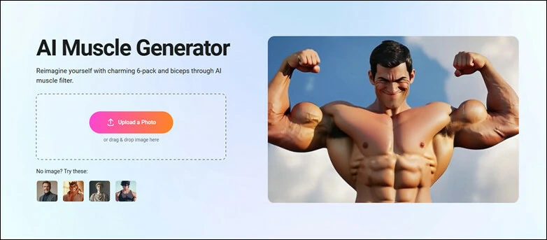 Open FlexClip's Image to Muscle Video and Upload Your Photo