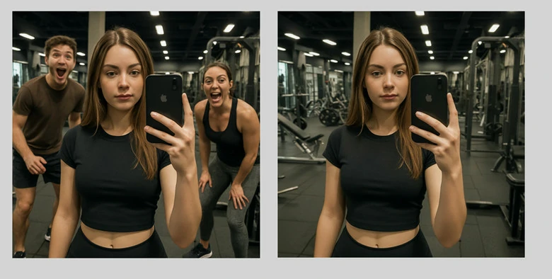 Remove Photobombers from Your Fitness Picture in FlexClip