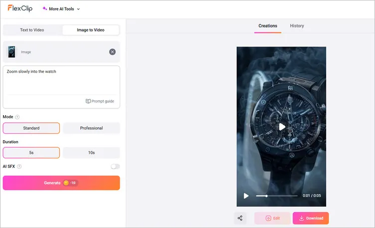 Preview and Download the AI-generated Video