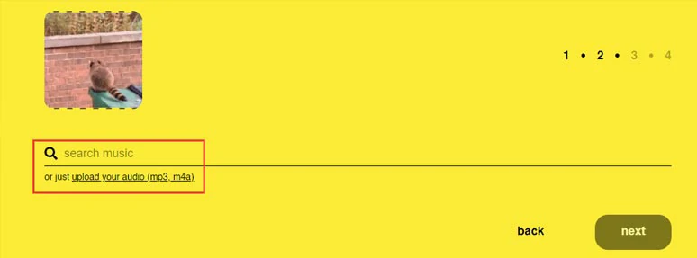 Add your audio or search for music for the GIF