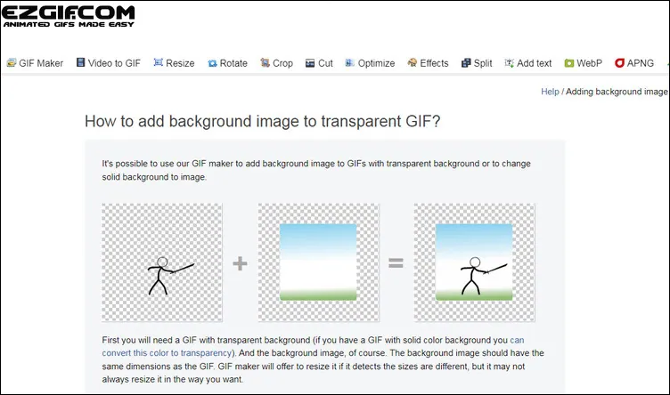 Online GIF Background Adder: Ezgif.com