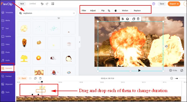 Add Explosion to Video - Step 3