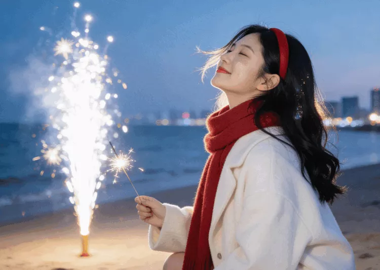 現代都市高級感煙火寫真