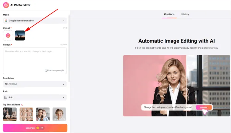 Access FlexClip's AI Photo Editor