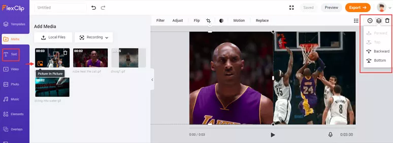 Add two GIFs side by side on a canvas