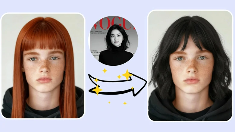 Add Hair From One Photo to Another