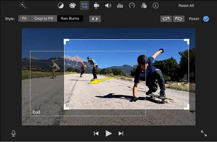 Add a Ken Burns Effect in iMovie