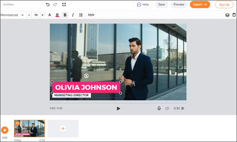 FlexClip Add Lower Third to Video