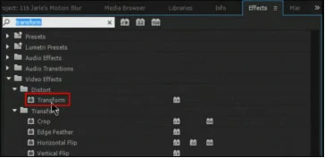 Adobe Premiere Transform Effect