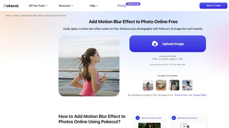 Add Motion Blur to Photo - Pokecut