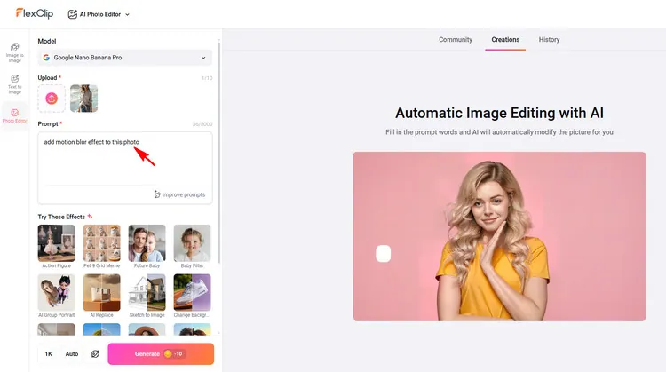 Type Text Prompt - FlexClip