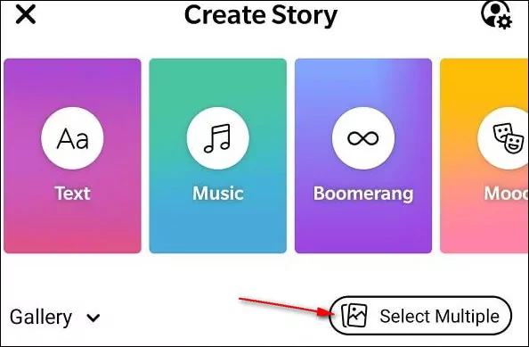 将多张照片添加到Facebook故事作为相册