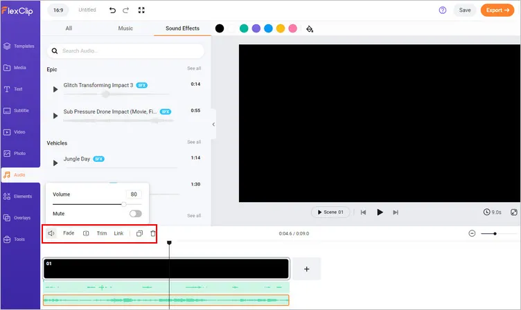 Add Music to Voice Recording Online with FlexClip - Edit