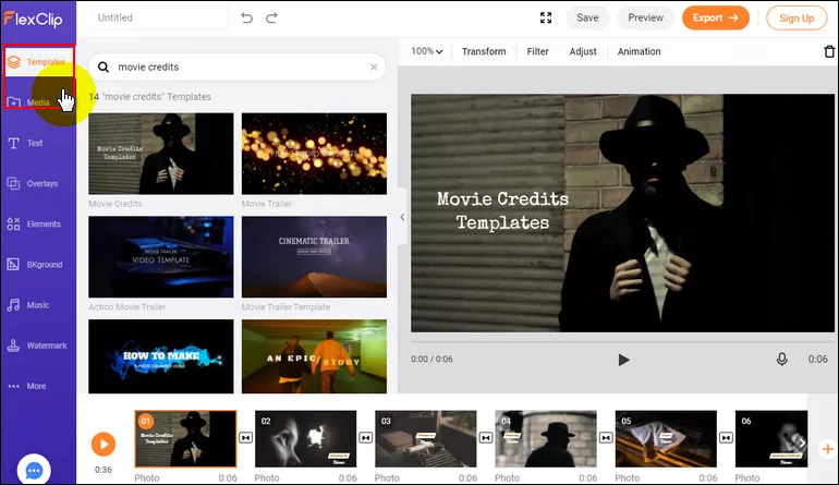 Make Opening Credits - Start with Template