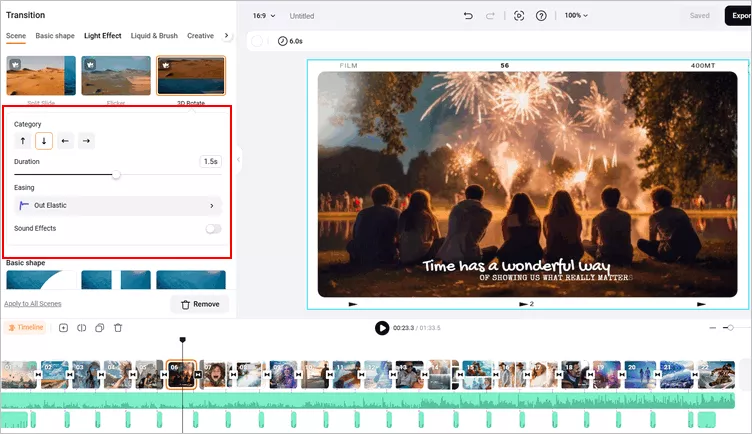Add Photo Transition - Edit Transition
