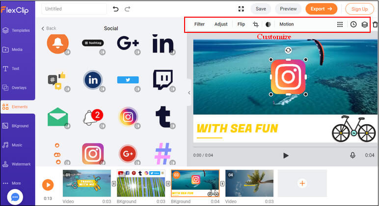 Customize the Social Media Icon