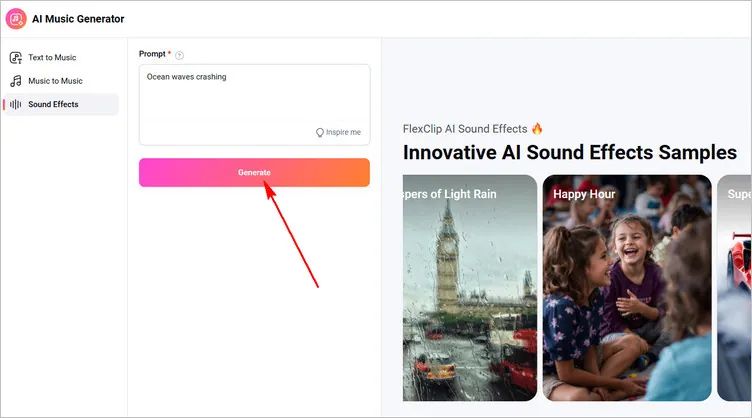 Add Sound Effects to an Audio File - Generate AI Sound Effects