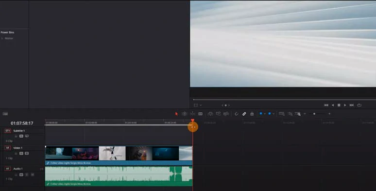 Add your MKV files to the timeline in davinci resolve