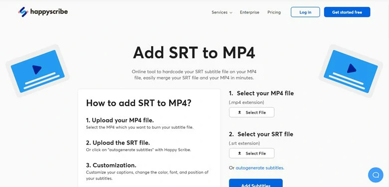 Add SRT Subtitle File to MP4 Online