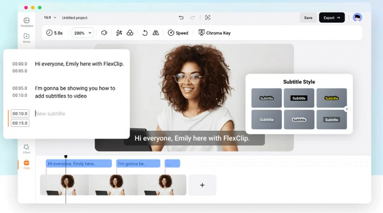 Generate Subtitles for Your MP4 Video Using FlexClip