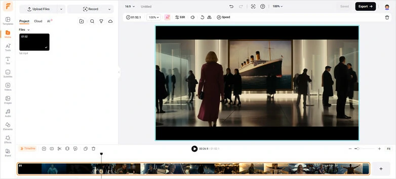 Import Your MP4 Video to FlexClip for Subtitles Adding