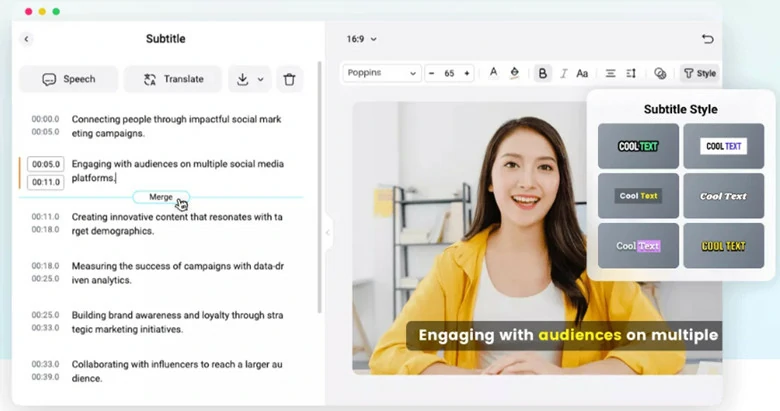 Online Subtitle Editor to Add Subtitles to MP4 - FlexClip