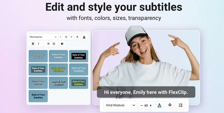 Easily stylize auto-generated subtitles in videos