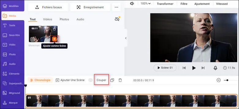 Add your YouTube video to the timeline