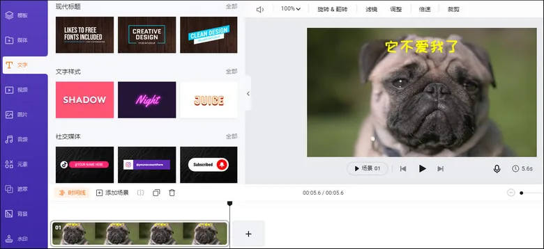 用FlexClip添加文本到GIF