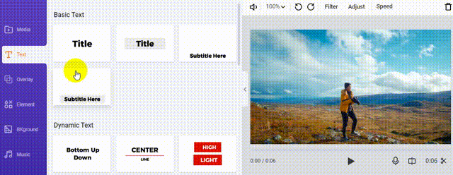 Add text to YouTube video by FlexClip YouTube video editor