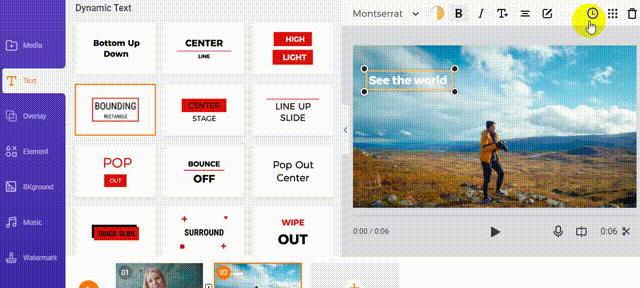 Enhance the text with dynamic text and overlays