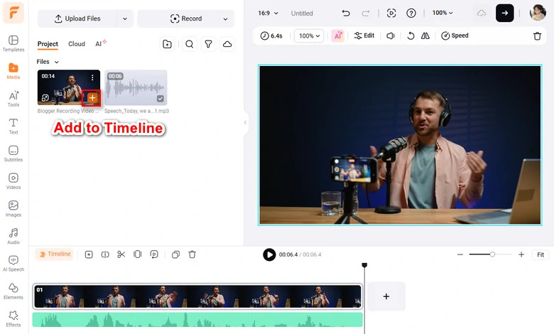 Add Voice/Video to the Timeline