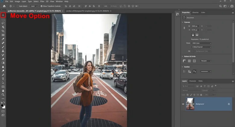 Photoshop Move Option